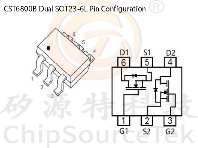 CST6800B SOT23-6L